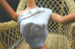 barbie pak white satin top b